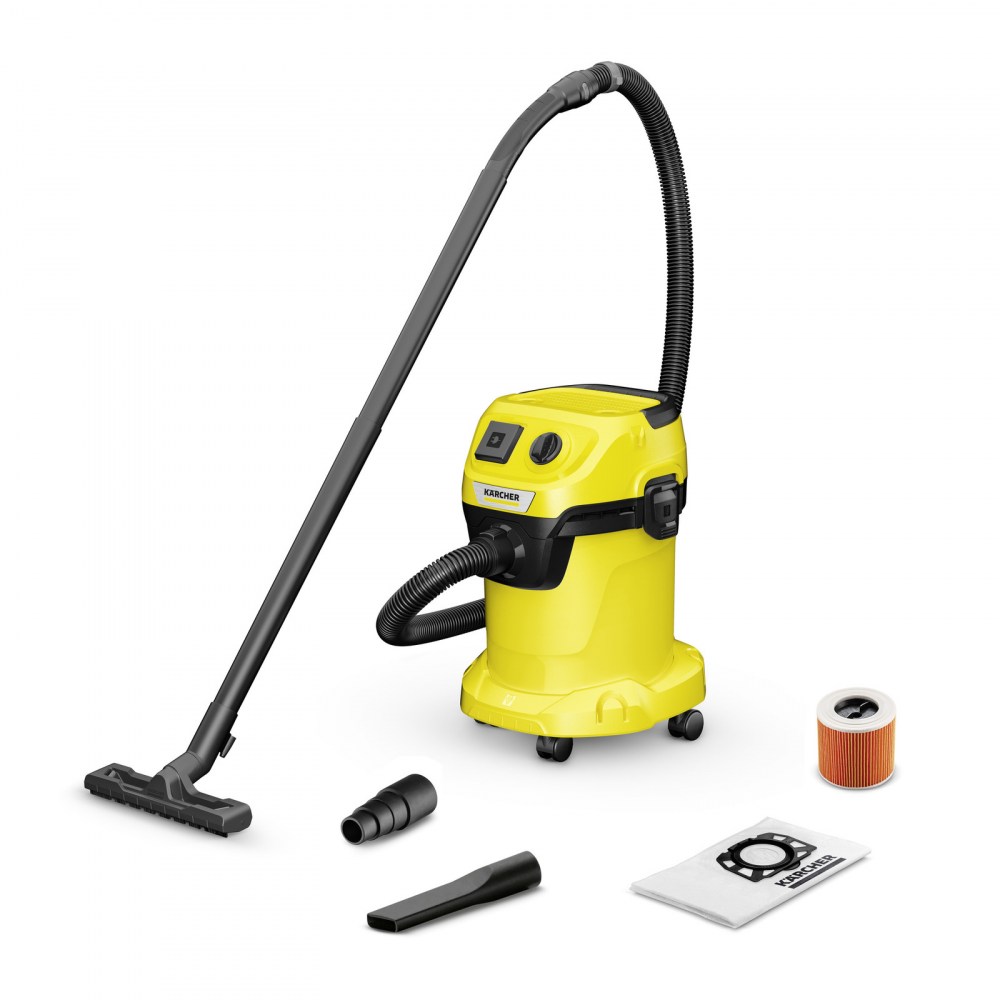Хозяйственный пылесос KARCHER WD 3 P V-17/4/20, 1000 Вт, Желтый